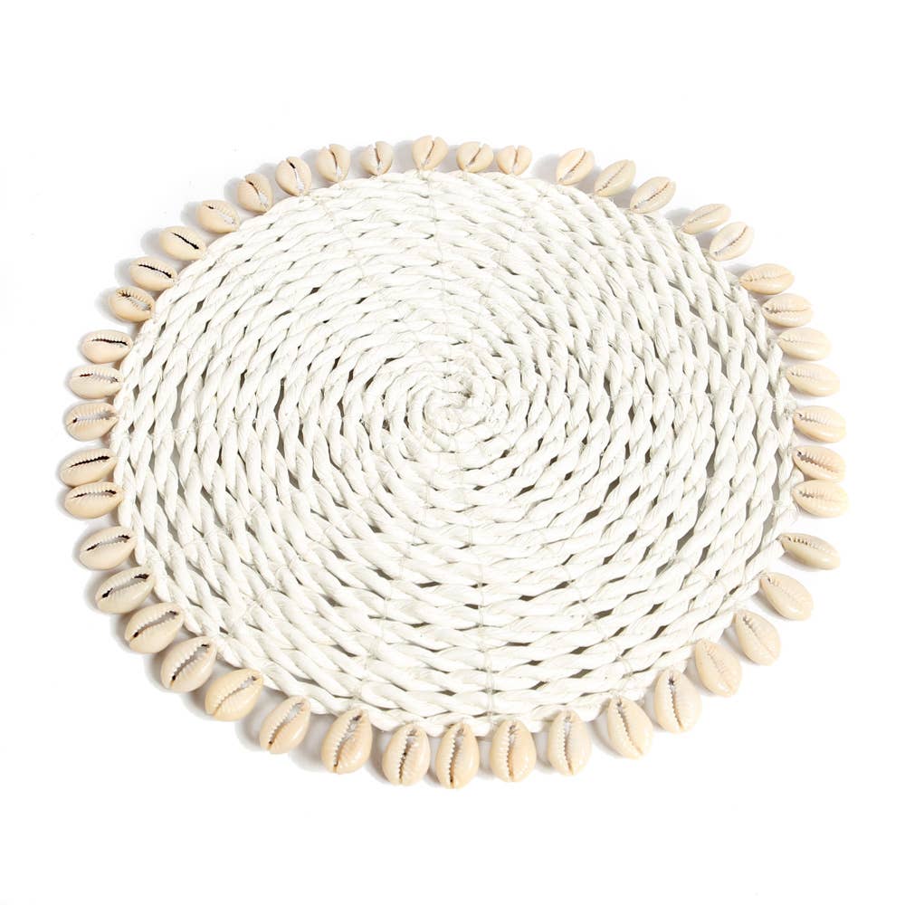 Dessous de verre The Seagrass Shell - Blanc - Taille L